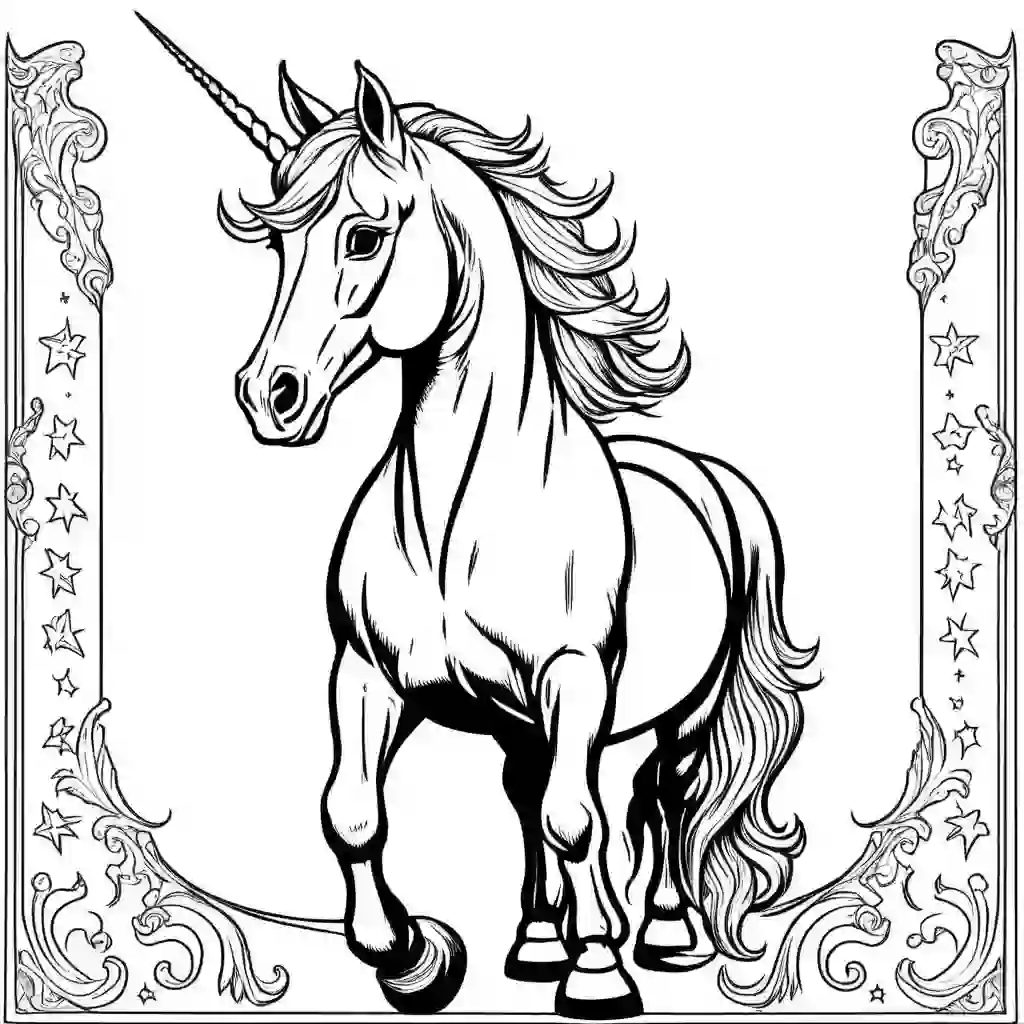 Unicorn coloring pages